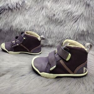 Plae Max Deep Purple Glitter Sneakers Kids Girls Size 8 105320-145